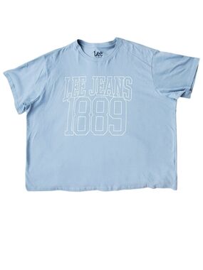 Lee Baby Blue Graphic Tee with 'Lee Jeans 1889' Print